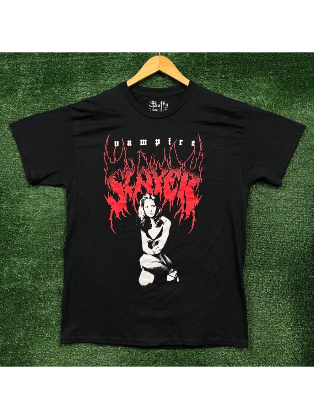 Buffy the Vampire Slayer Buffy Logo Horror T-Shirt Size Large